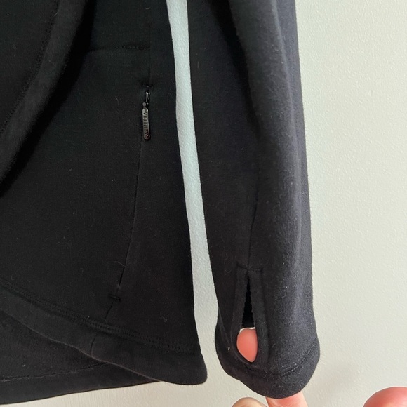 Athleta Cozy Karma Asym Pullover Black Sweater, Size XS - Picture 5 of 11
